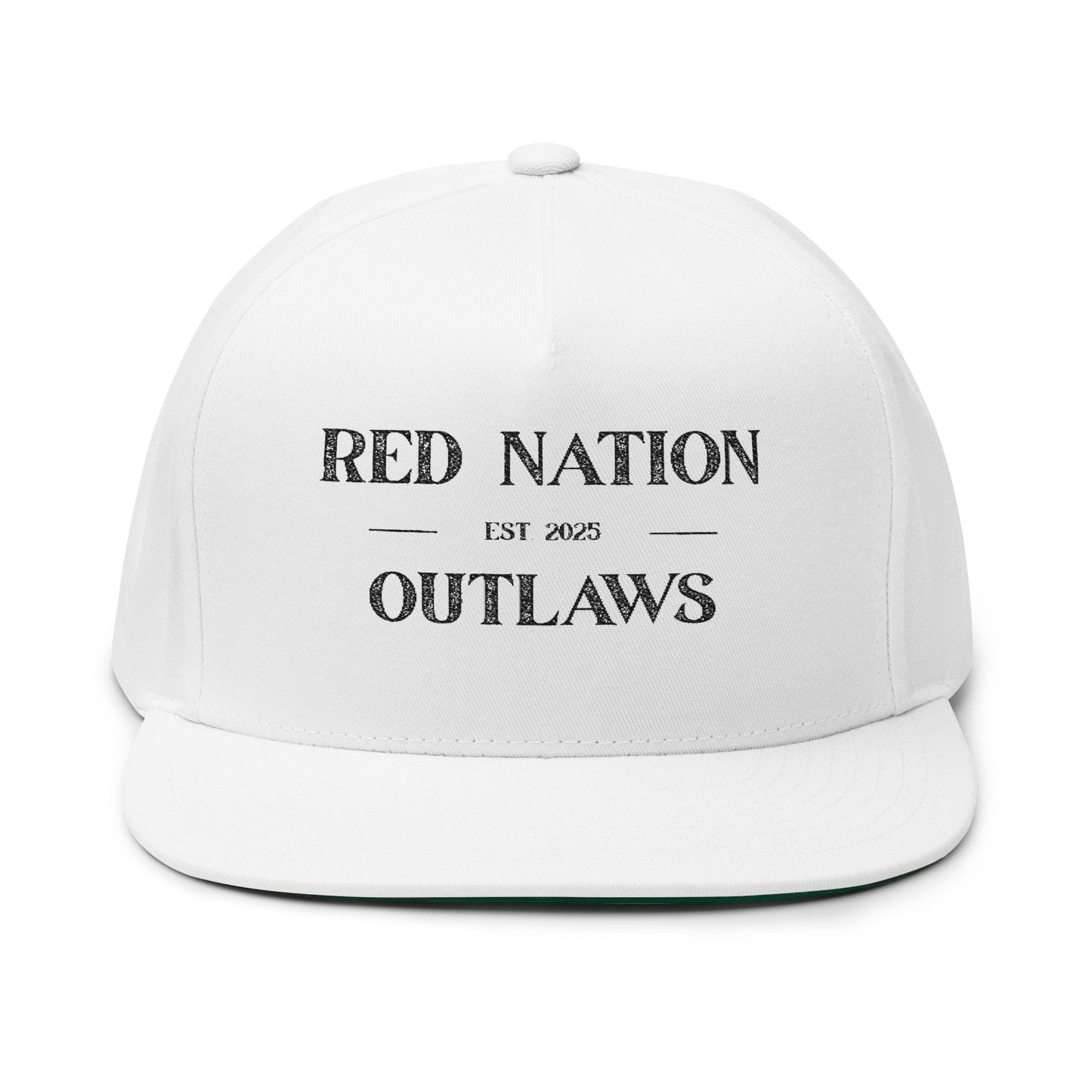Red Nation Outlaws Embroidered Flat Bill Hat