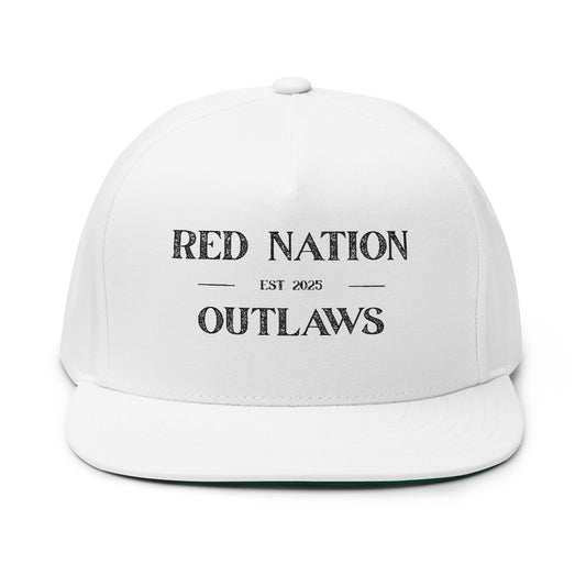 Red Nation Outlaws Embroidered Flat Bill Hat