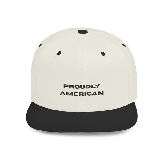 Proudly American Flat Bill Snapback Hat